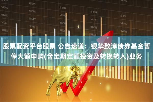 股票配资平台股票 公告速递：银华致淳债券基金暂停大额申购(含定期定额投资及转换转入)业务